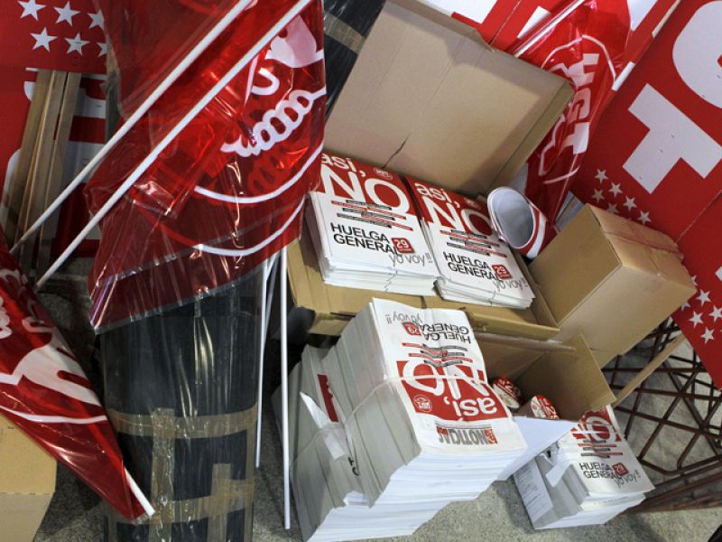 Los sindicatos no se responsabilizan de posibles actos violentos durante la huelga del 29-S