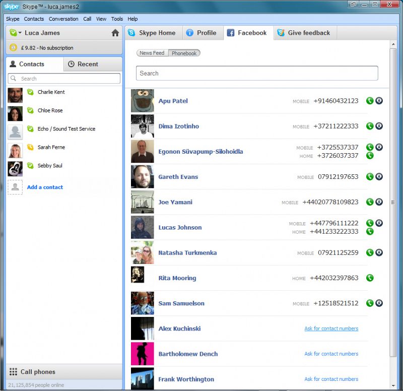 Skype se renueva con el muro de Facebook