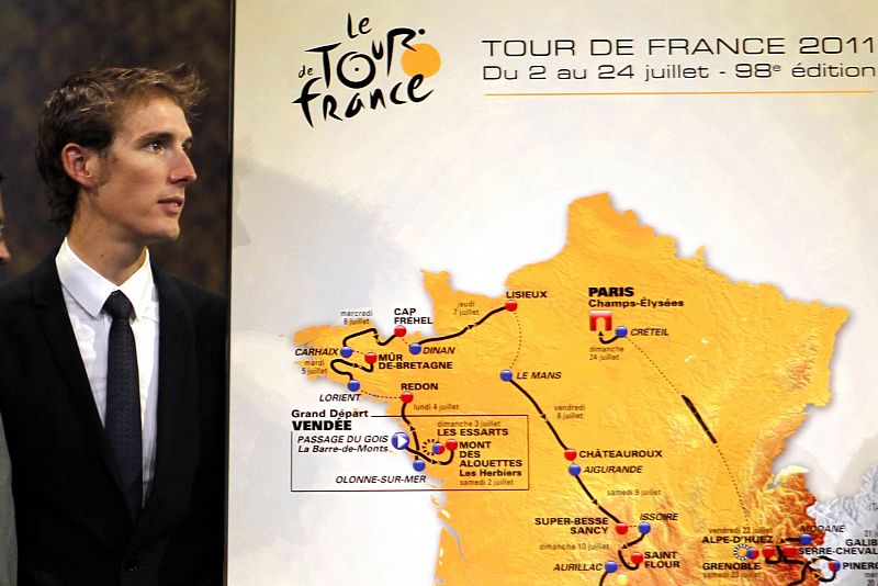 Andy Schleck se muestra encantado con el recorrido del Tour 2011