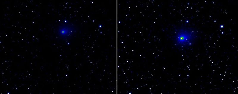 El cometa Hartley 2 se enciende en el cielo