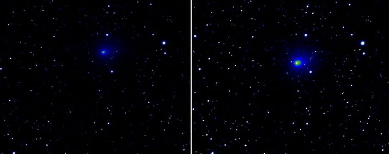 El cometa Hartley 2 se enciende en el cielo