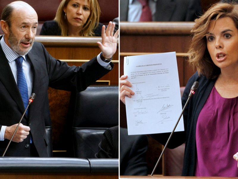 Rubalcaba reprocha al PP que es "profundamente antisocial" por su política de pensiones