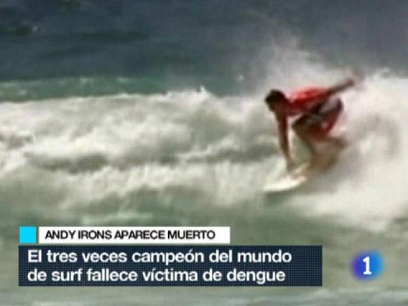 Hallan muerto al tricampe�n de surf Andy Irons, v�ctima de dengue