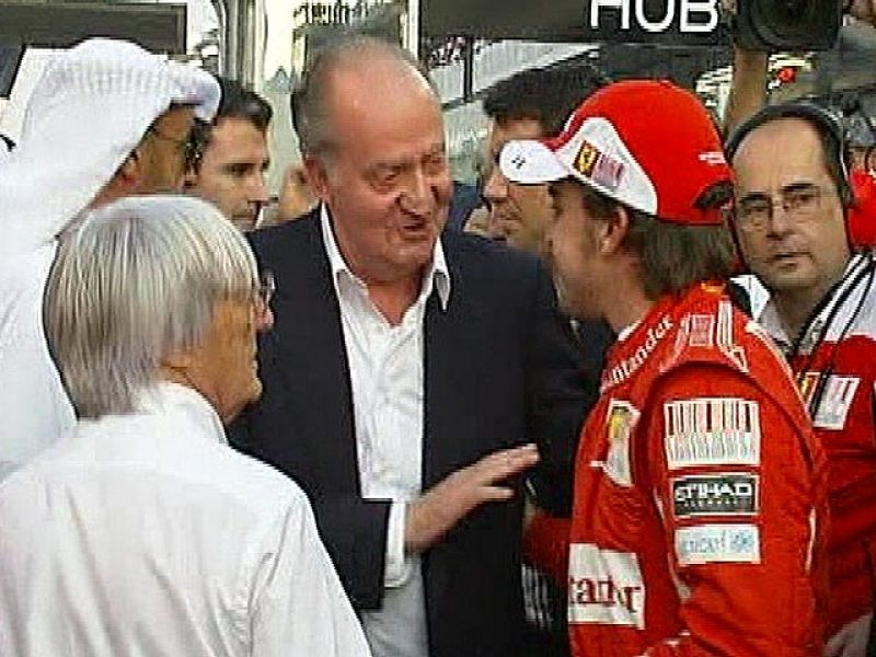 El rey Juan Carlos desea "lo mejor de lo mejor" a Fernando Alonso antes del GP de Abu Dabi
