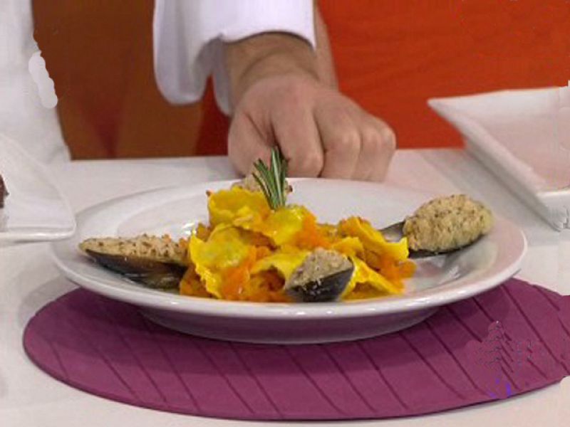 Raviolis con verduras y mejillones (16/12/10)