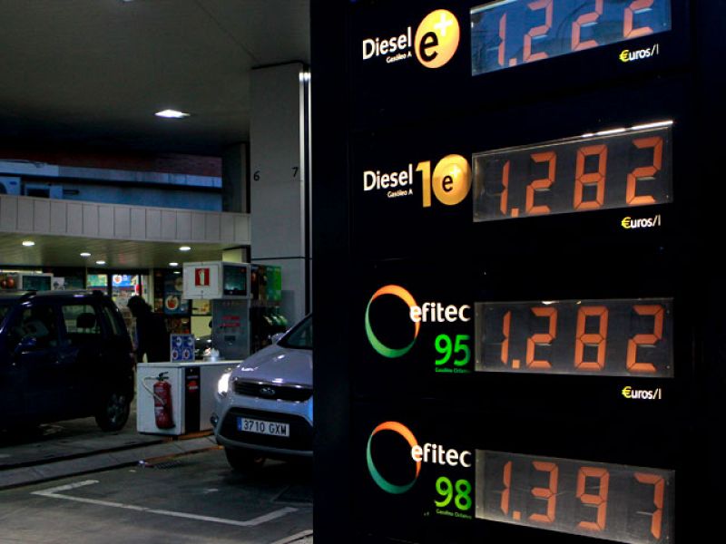 La gasolina alcanza su máximo histórico: 1,285 euros por cada litro