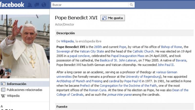 El Papa 'bendice' Facebook pero advierte: Los amigos virtuales no sustituyen a los reales