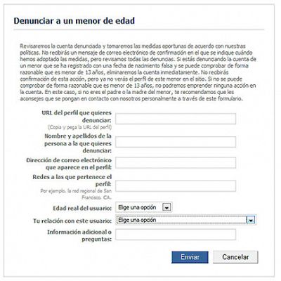 Cómo denunciar perfiles de menores en las redes sociales