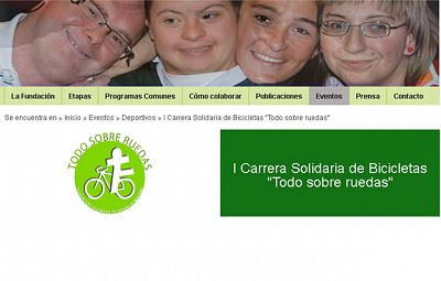 I Carrera de Bicis 'Todo sobre ruedas' organizada por La Fundación Síndrome de Down de Madrid y el Ayuntamiento de Pozuelo de Alarcón