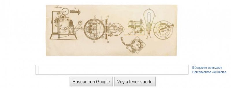 Thomas Edison reinventa el logo de Google