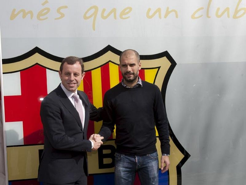 Guardiola firma su nuevo contrato con el Barcelona