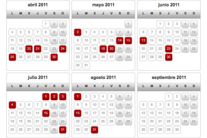 Calendario de la huelga de AENA