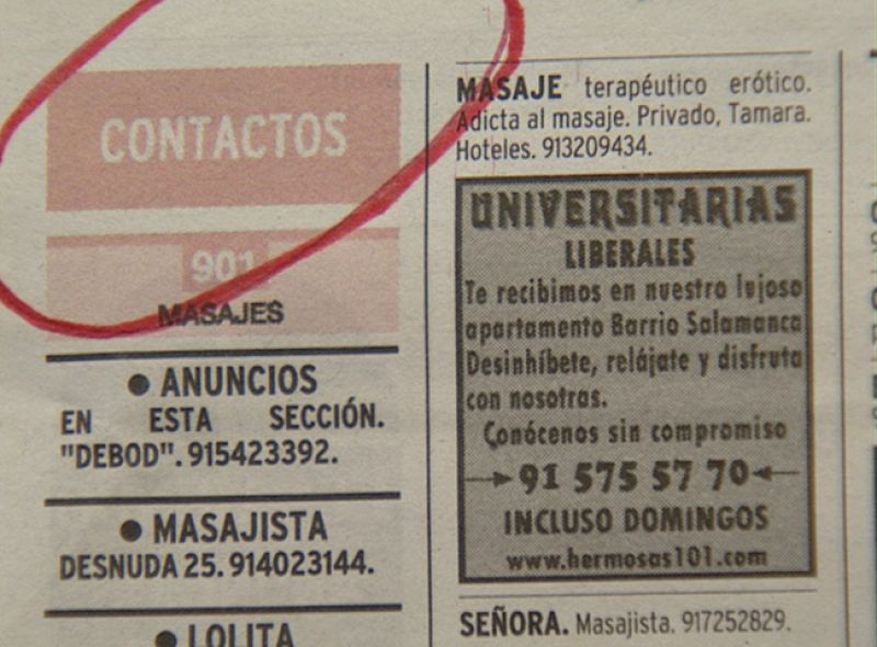 El Gobierno logra el respaldo del Consejo de Estado para prohibir los anuncios de prostitución