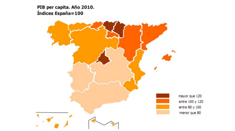 Navarra, País Vasco y Castilla y León, las autonomías donde más creció el PIB en 2010