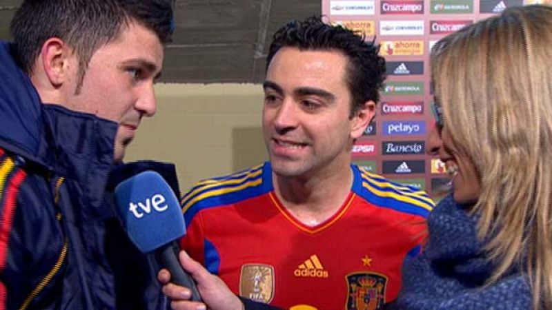 Xavi: "Estoy muy contento por los 100 partidos"