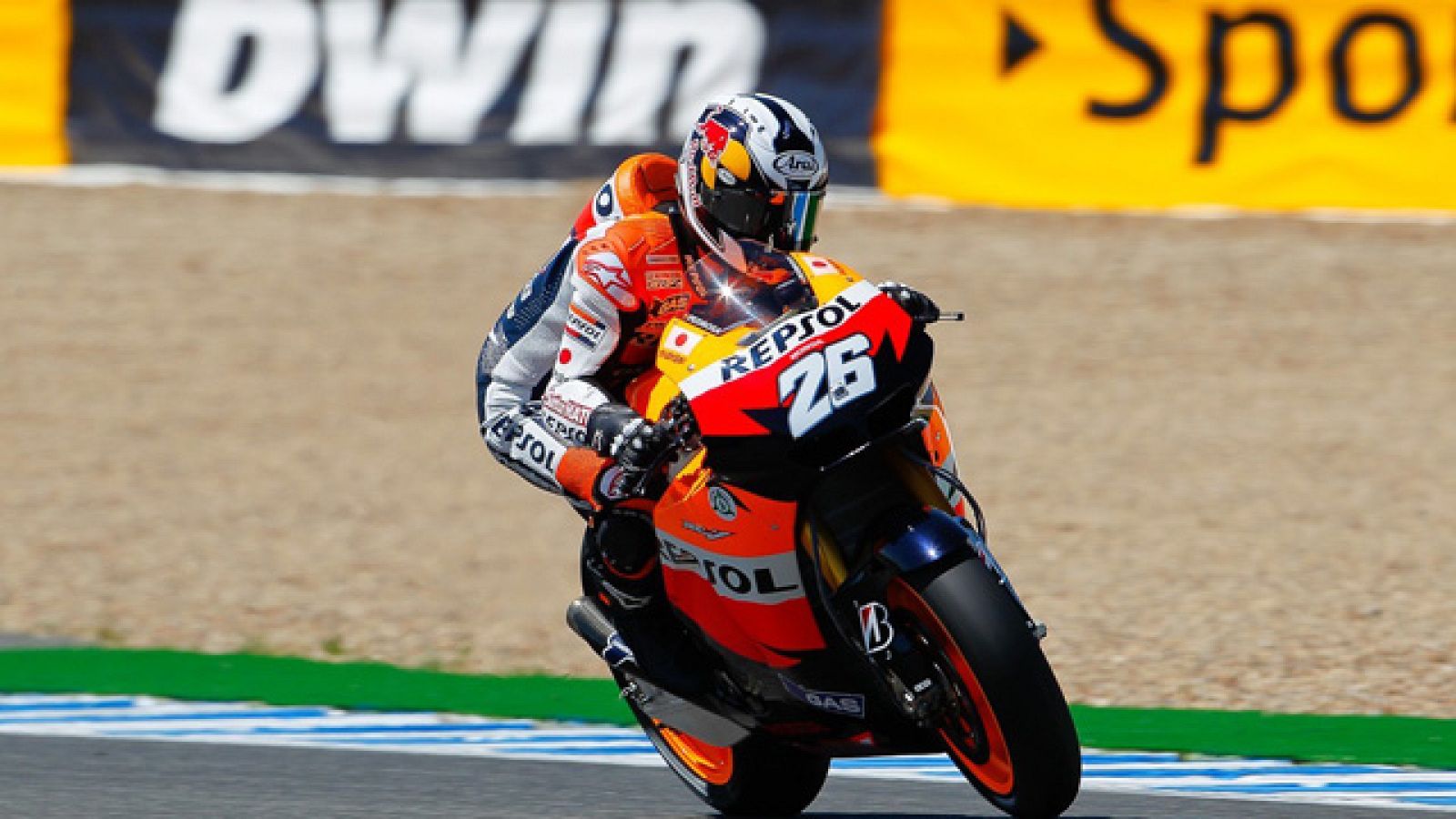 A pesar de los dolores en su hombro, Dani Pedrosa ha sido el más rápido de los libres 2 en Jerez.