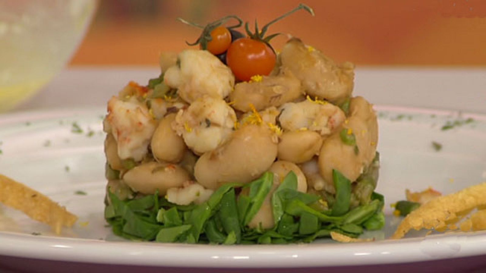 Saber cocinar - Judiones salteados con gambones y vinagreta (14/04/11)