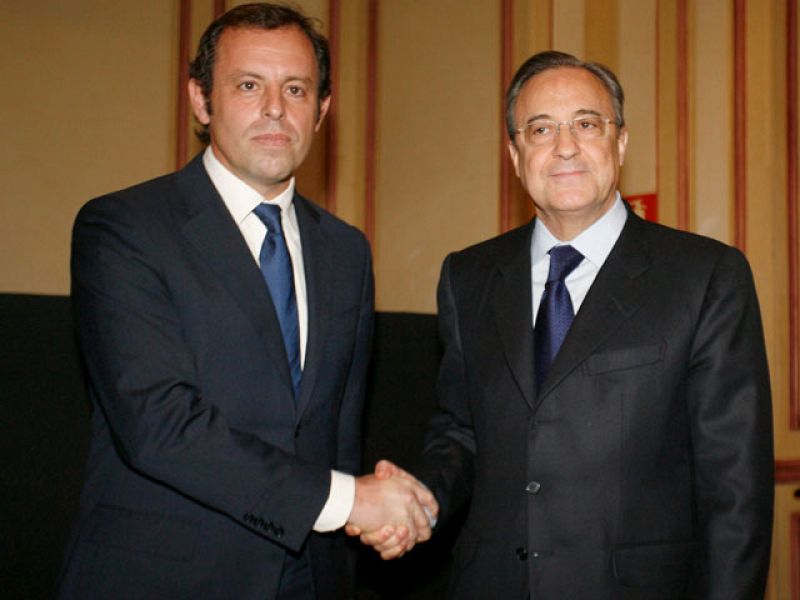 Buenos deseos y disculpas entre Florentino Pérez y Sandro Rosell