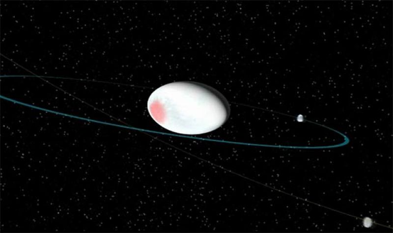 El planeta enano Haumea brilla con hielo cristalino
