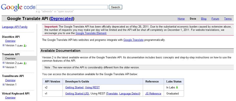 Google cierra el grifo de su traductor
