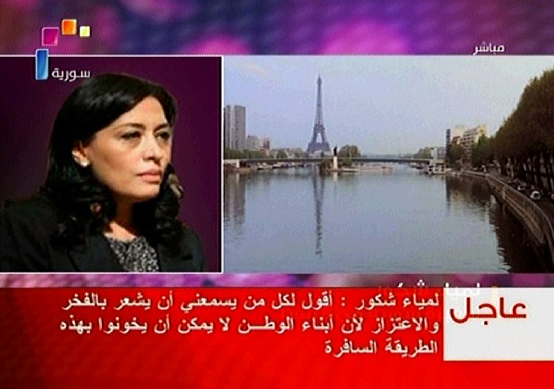 La supuesta deserción de la embajadora siria en París saca los colores a France 24