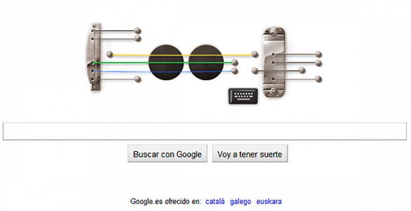 Una guitarra Les Paul acompaña con música las búsquedas de Google