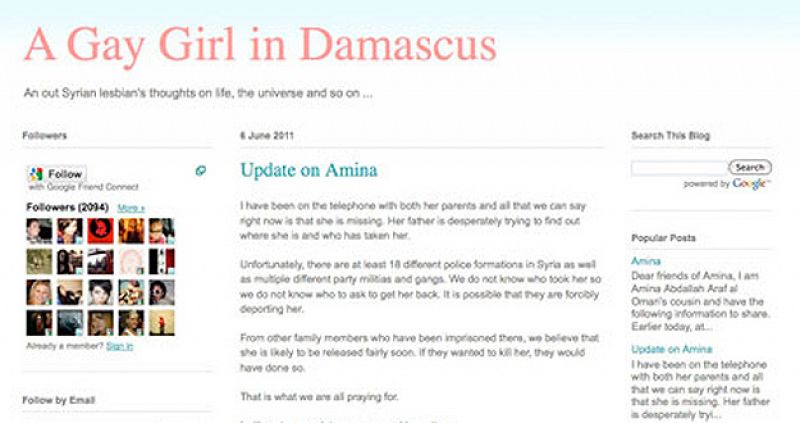 Un estadounidense de 40 años era el que se hacía pasar por la bloguera lesbiana de Damasco