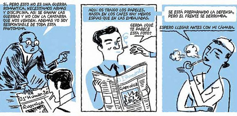Robert Capa visita Bilbao en el cómic 'Tristísima ceniza'
