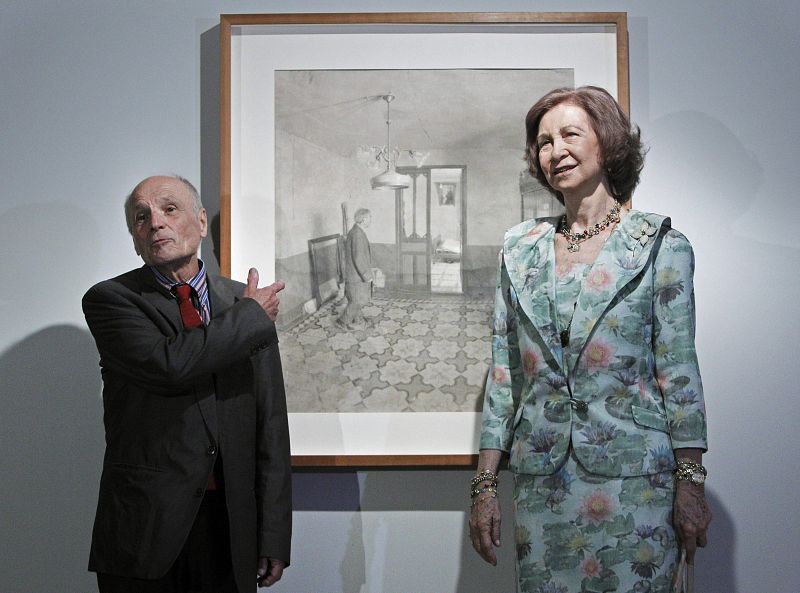 La Reina inaugura la retrospectiva de Antonio López en el Museo Thyssen