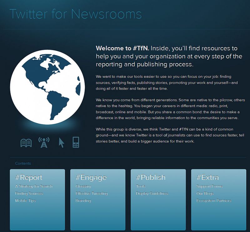 Twitter lanza su guía virtual para periodistas