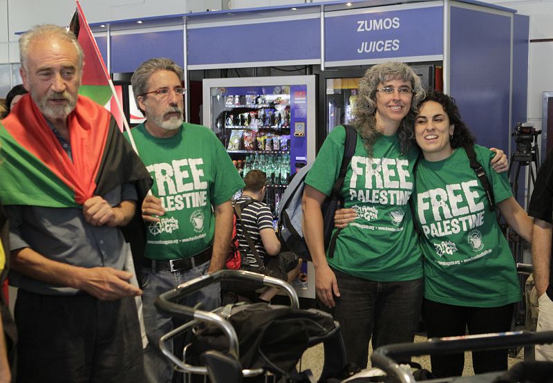 Vuelven a España 10 activistas de la segunda flotilla a Gaza para presionar al Gobierno
