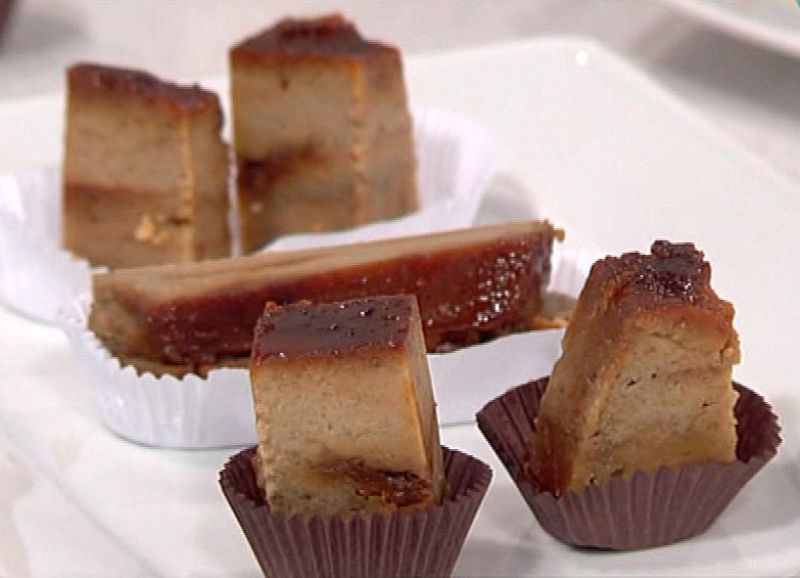 Flan de café y plátano