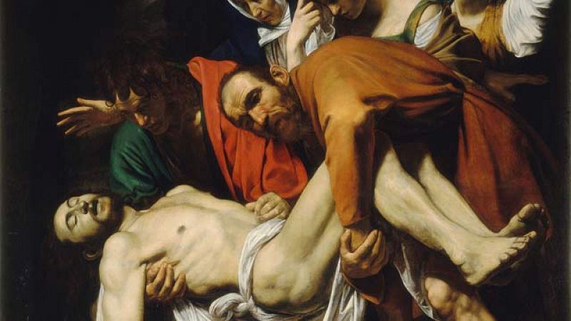 El Prado exhibe dos meses 'El descendimiento' de Caravaggio, tarjeta de visita del Papa