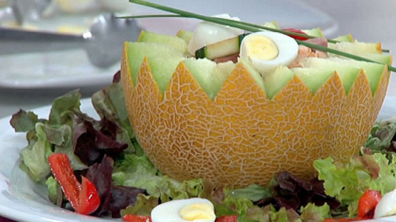 Ensalada de melón templado
