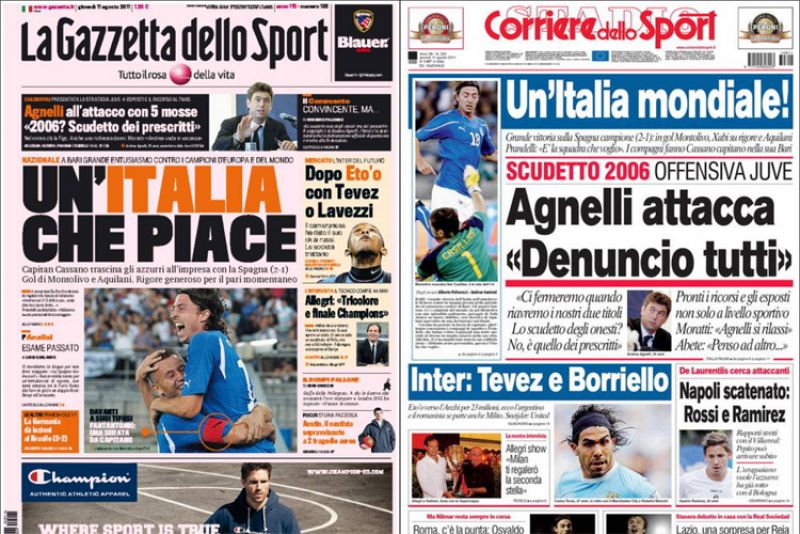 La prensa de Italia saca pecho ante España: "¡Los campeones somos nosotros!"