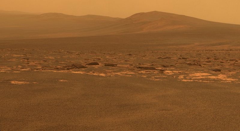 El robot 'Opportunity' alcanza la frontera de un gran cráter marciano