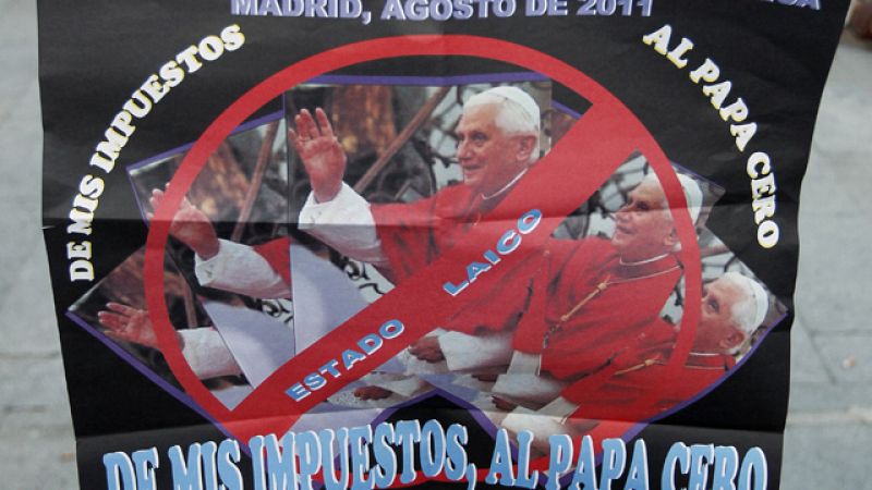 La marcha laica que protestará por el gasto público durante la visita del papa pasará por Sol