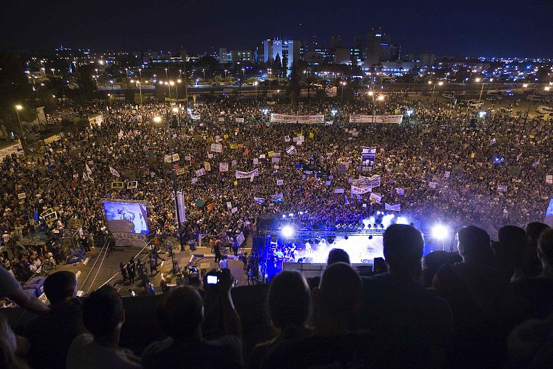 Más de 70.000 'indignados' israelíes se manifiestan en varias ciudades del país
