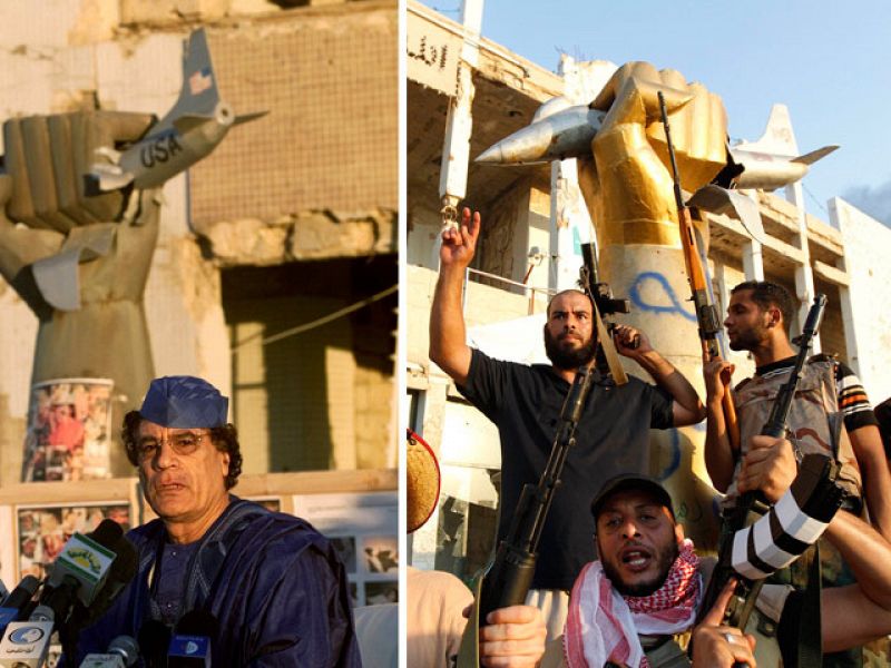 Gadafi promete luchar hasta "vencer o morir" tras la toma de su fortaleza en Trípoli