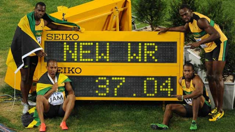 Bolt y Jamaica ponen la guinda con el récord mundial de 4x100