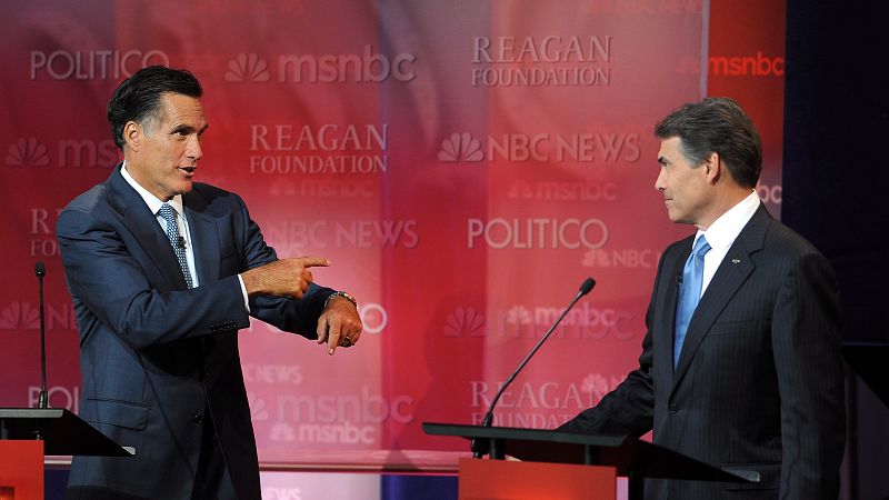 Rick Perry y Mitt Romney protagonizan el debate republicano en Estados Unidos