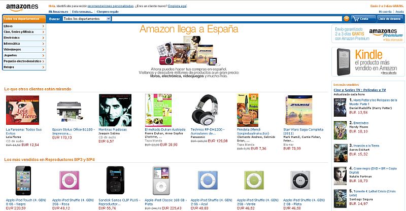 Amazon.es ya está 'on-line': así es por dentro