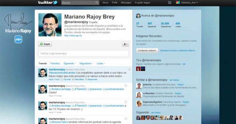 A Rajoy le bastan cuatro días para superar a Rubalcaba en Twitter