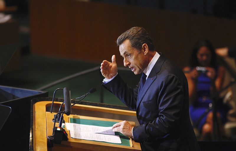 Sarkozy defiende que Palestina sea un "Estado observador" y propone un calendario para la paz