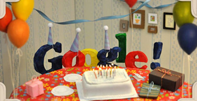 Un 'doodle' felicita a Google por sus 13 años