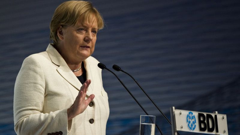 La canciller alemana, Angela Merkel: "Hay una crisis de deuda, no una crisis del euro"