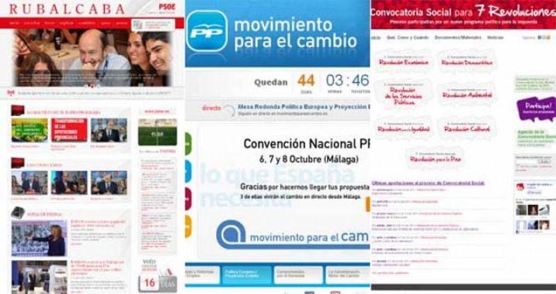 Los partidos presentan sus nuevas páginas web para calentar la precampaña electoral