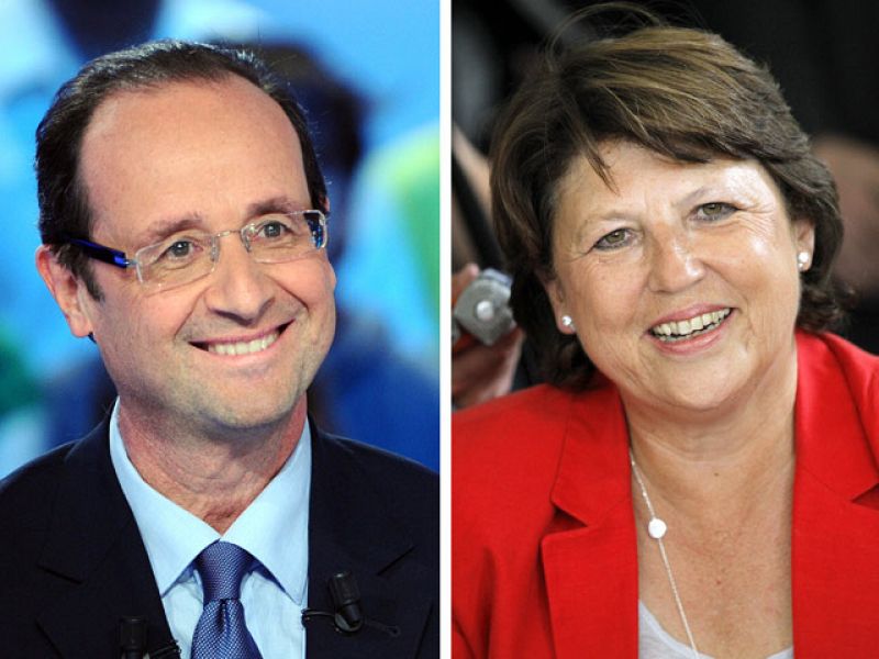 Hollande y Aubry se disputarán en segunda vuelta la carrera al Elíseo