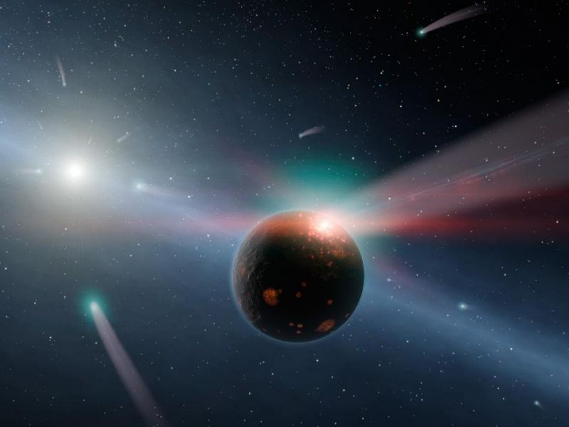 La NASA capta una lluvia de cometas similar a la que pudo llenar de vida la Tierra