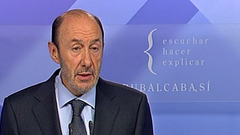 Rubalcaba: "ETA no es la protagonista; han ganado la democracia y las instituciones"